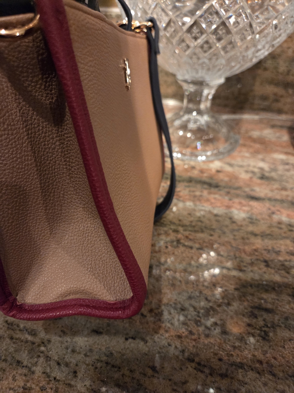 Tommy Hilfiger Tan & Navy  Crossbody Mini Bag With Wallett - Picture 5 of 9